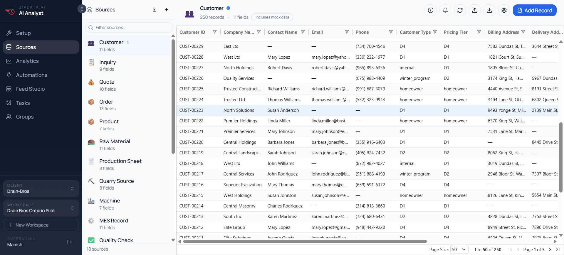 Sources — entity hub